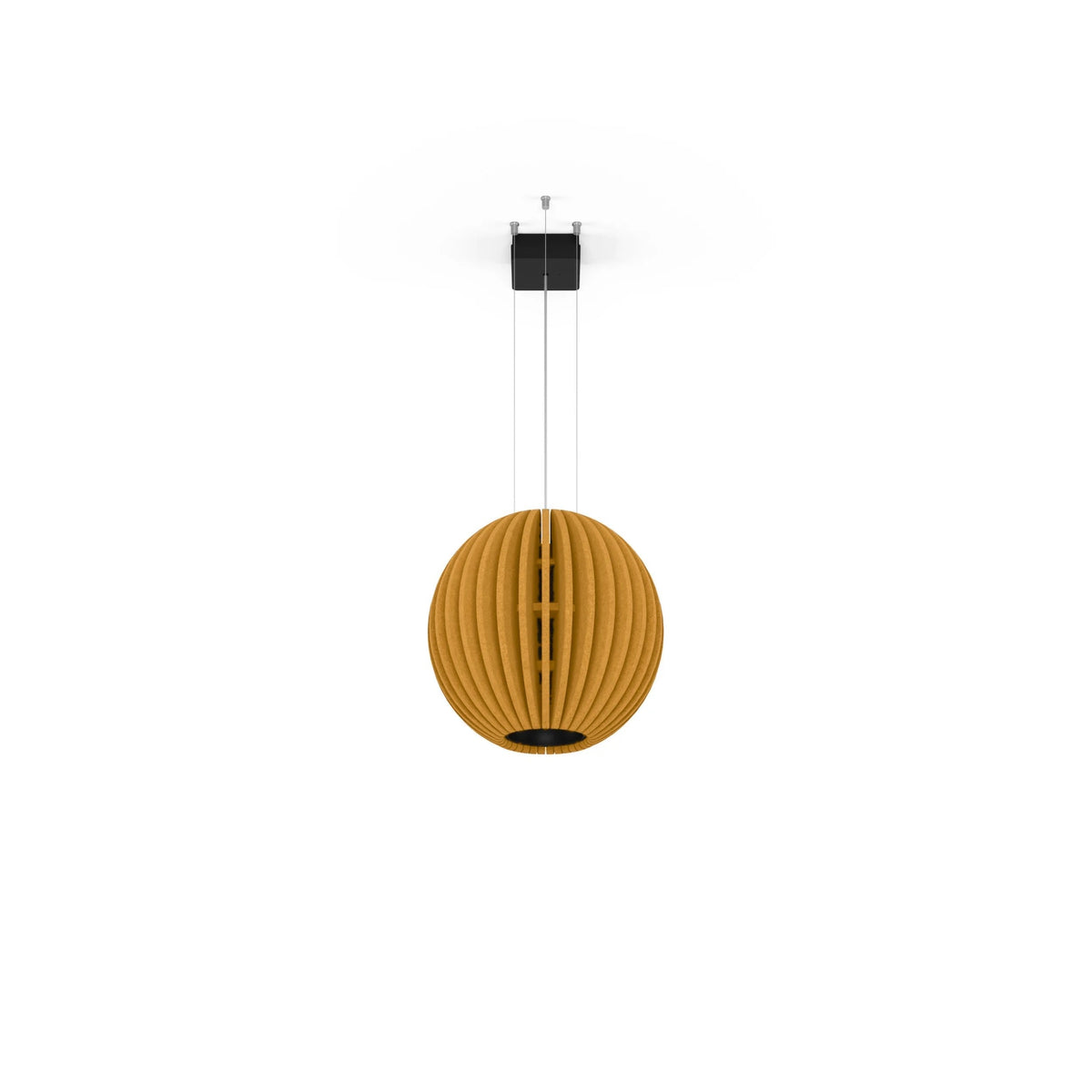 Flexxica Globe acoustic pendant light in Amber ARCHI felt