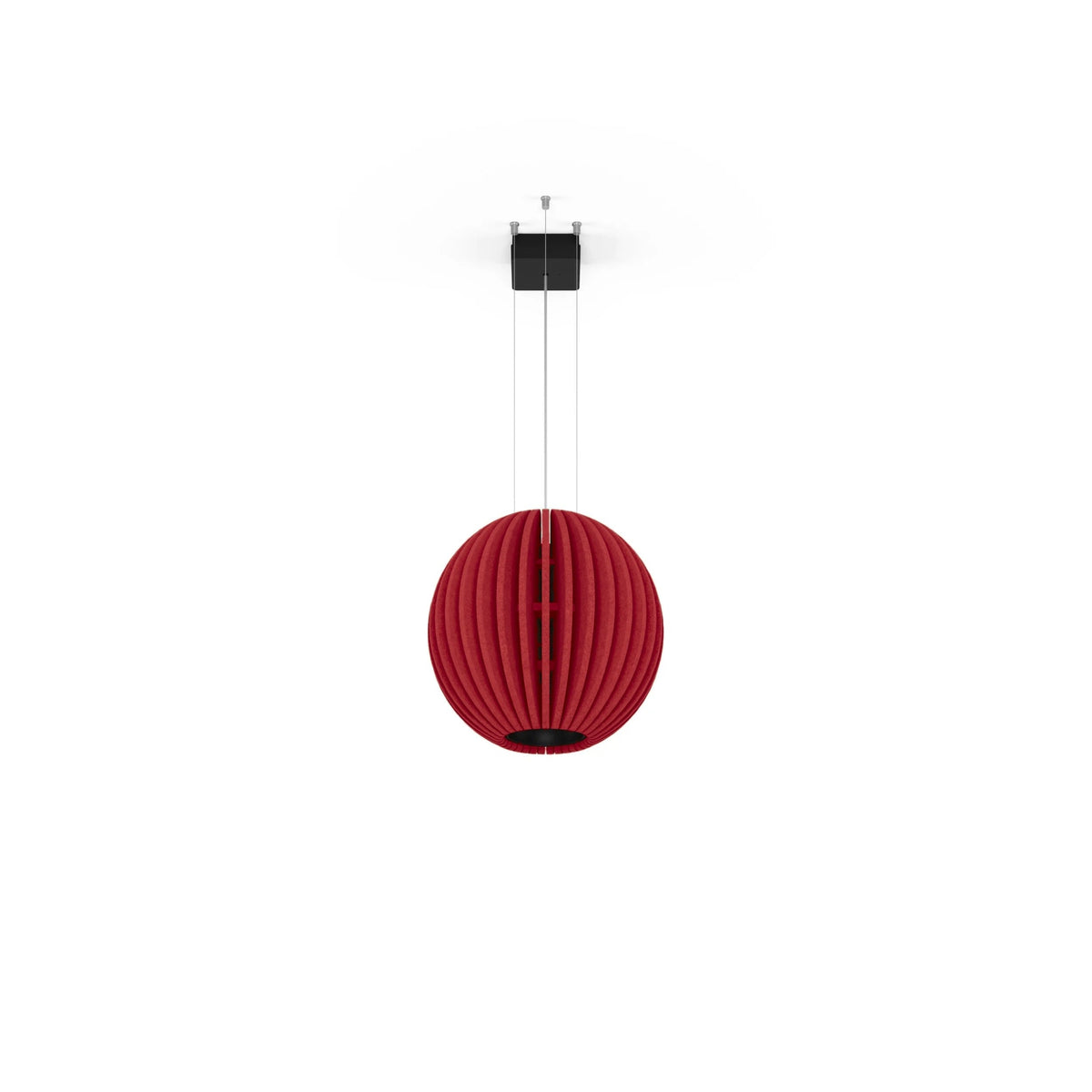 Flexxica Globe acoustic pendant light in Carmine ARCHI felt
