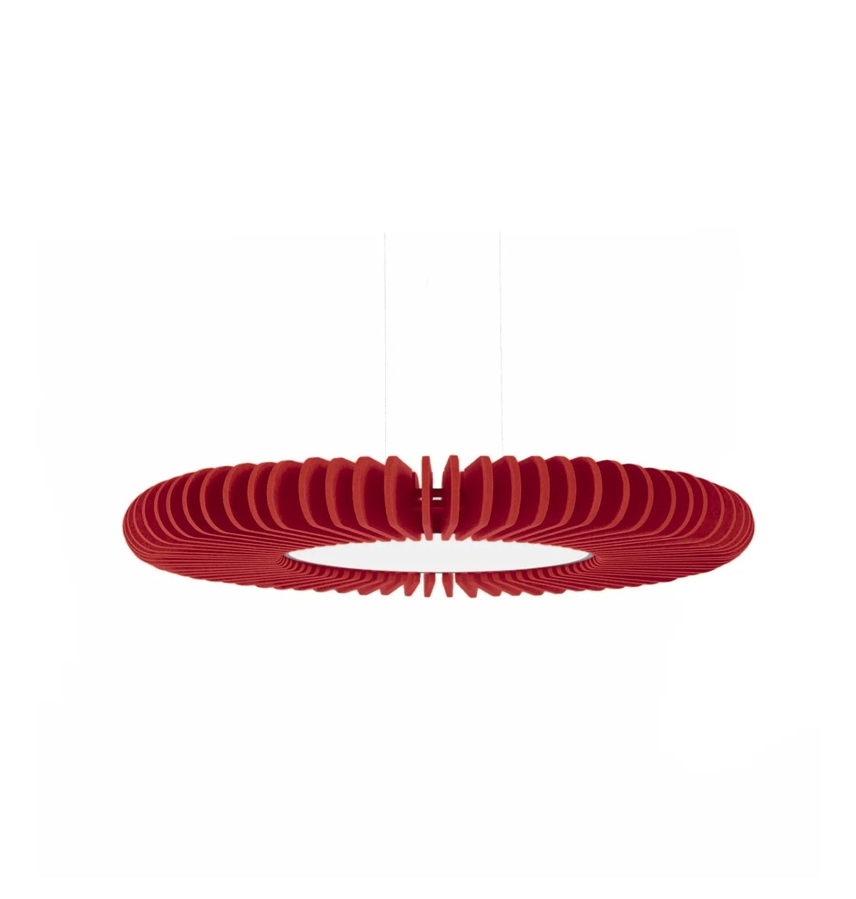 Flexxica Sol acoustic pendant light in Carmine ARCHI felt