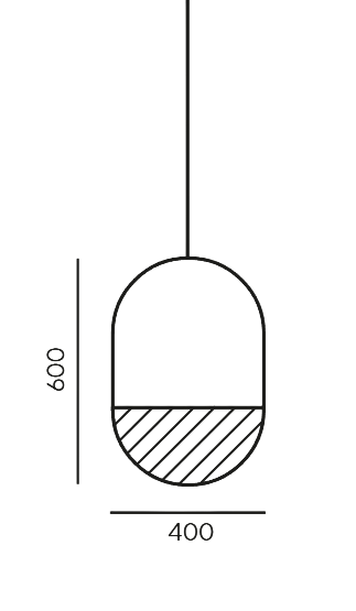 Geometric Pendant - Oval 1/3 Bottom