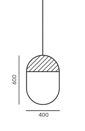 Geometric Pendant - Oval 1/3 Top