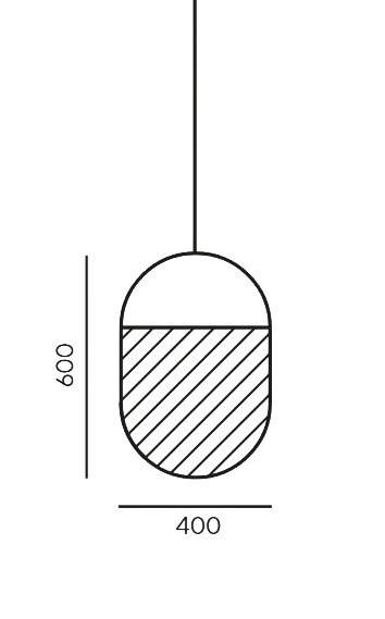Geometric Pendant - Oval 2/3 Bottom