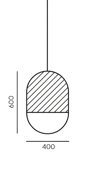 Geometric Pendant - Oval 2/3 Top