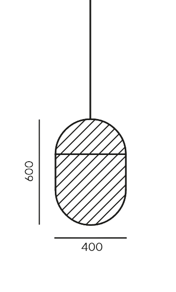 Geometric Pendant Oval - Full Top In Triplex Opal