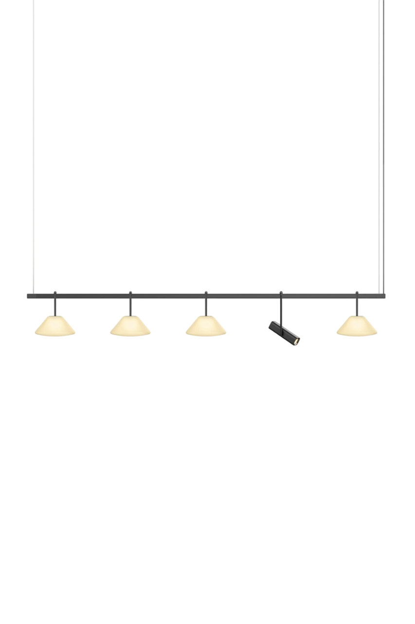 Highline 8' (5 head) - Cone Light Pendant