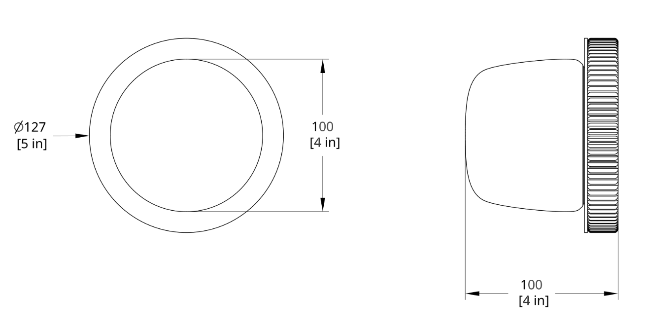 Product specifications for Cream White / Small Glass Diffuser w/ 2700K / DALI