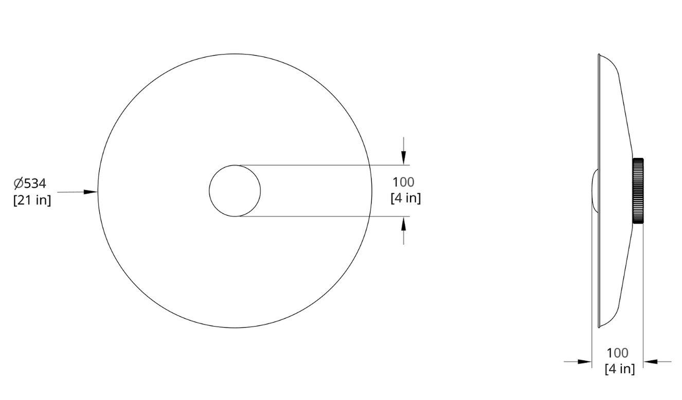 Product specifications for Cream White / Small Glass Diffuser w/ 2700K / DALI