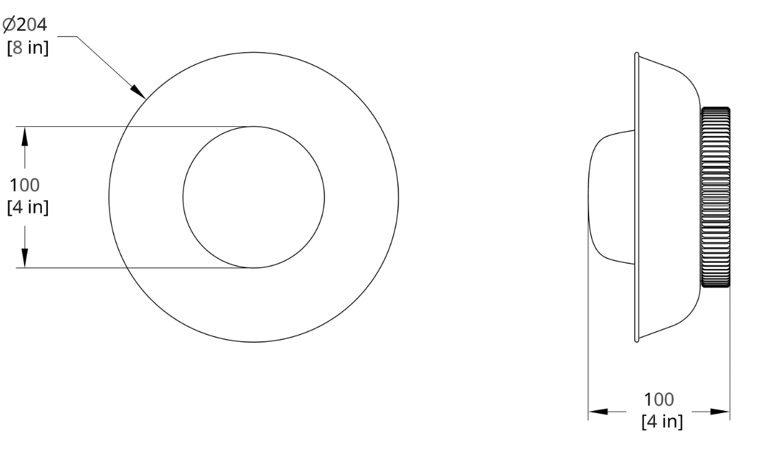 Product specifications for Cream White / Small Glass Diffuser w/ 2700K / DALI