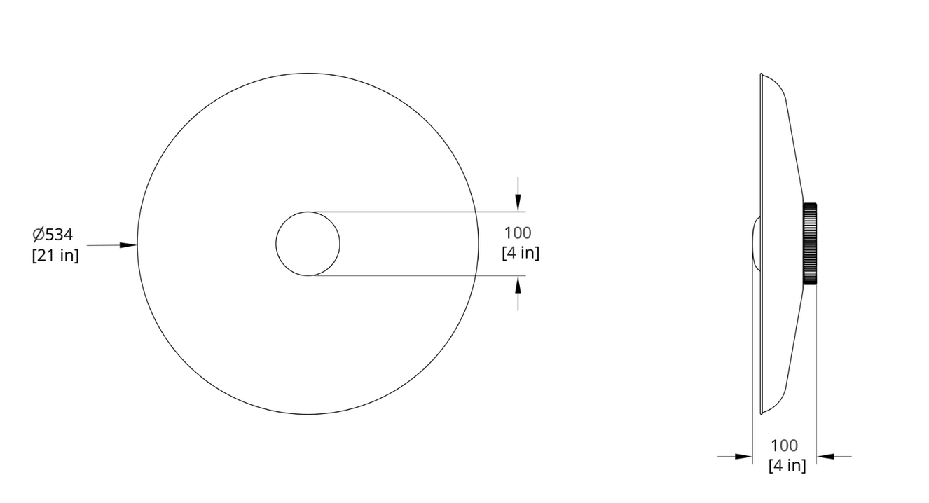 Product specifications for Cream White / Small Glass Diffuser w/ 2700K / DALI