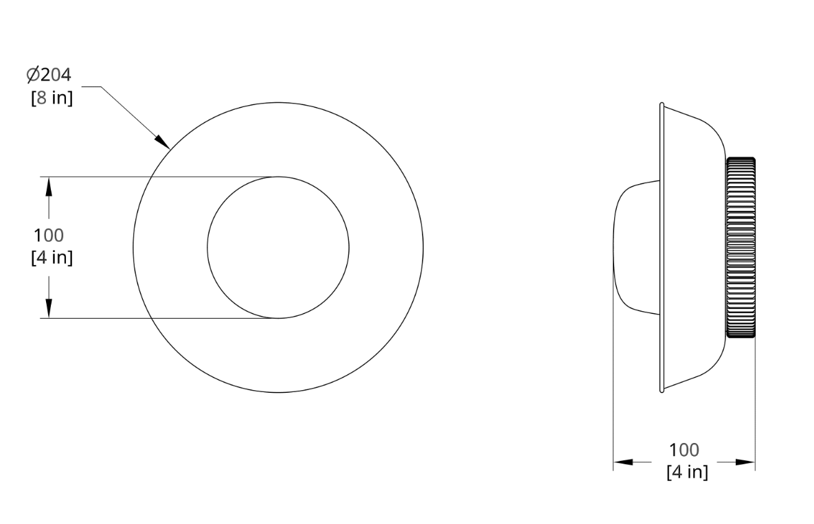 Product specifications for Cream White / Small Glass Diffuser w/ 2700K / DALI