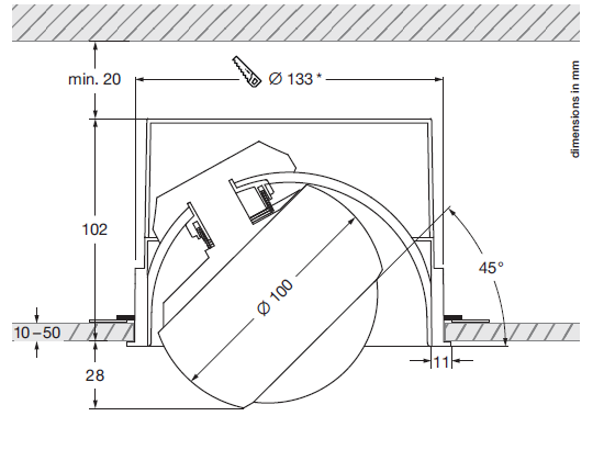Product specifications for Shiny Chrome w/ White Tube / 80° Soft w/ 2700K / Cover Round