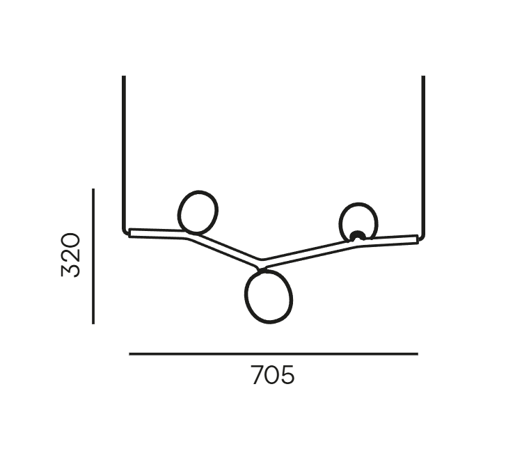Product specifications for White matte w/ White matte Canopy / Triplex opal / Non Dimmable w/ Black Cable