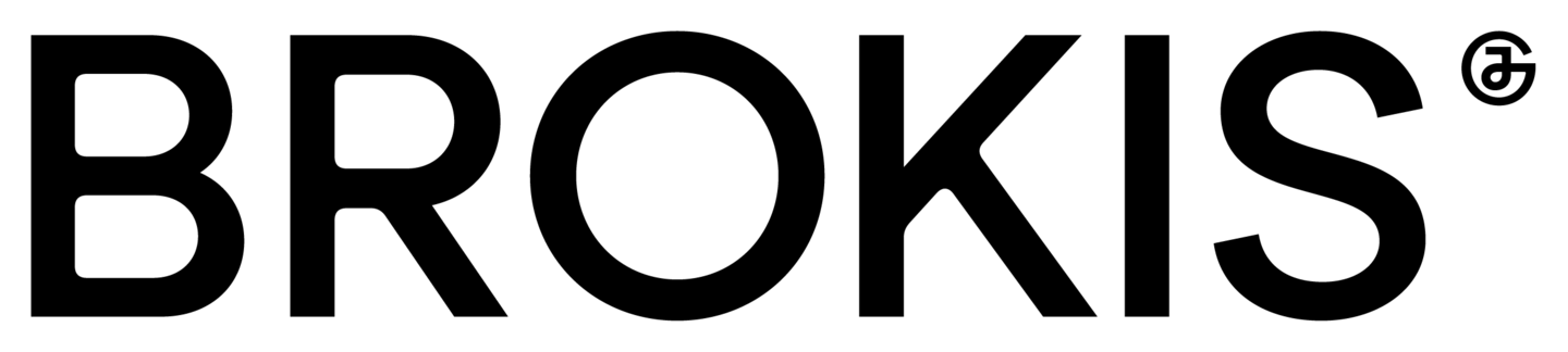 Black 'BROKIS' logo on a white background