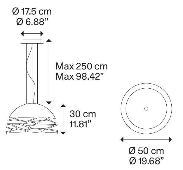 Product specifications for Matte White / Small 50"