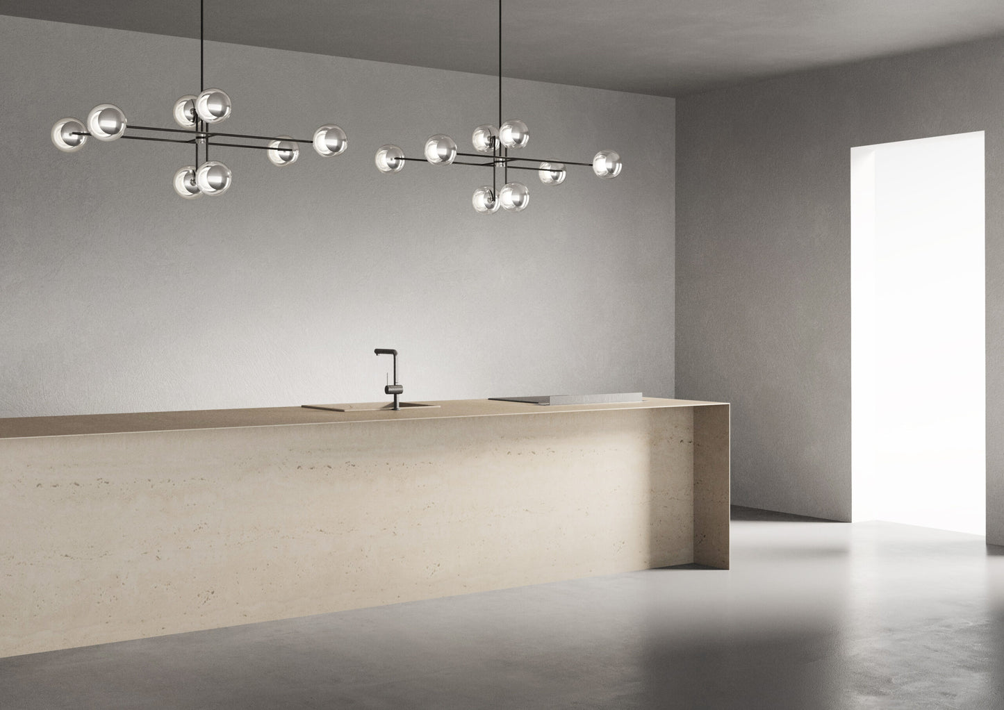 Celine Eight-light chandelier L
