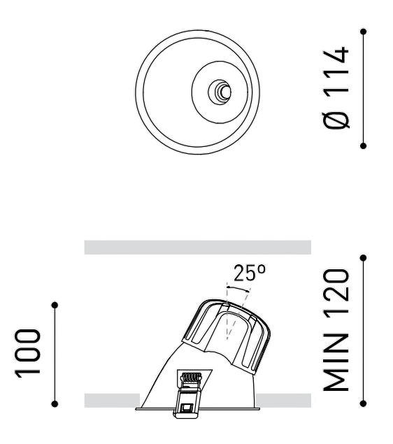 Product specifications for Gold / Mini 1 / No Dim w/ 2700K