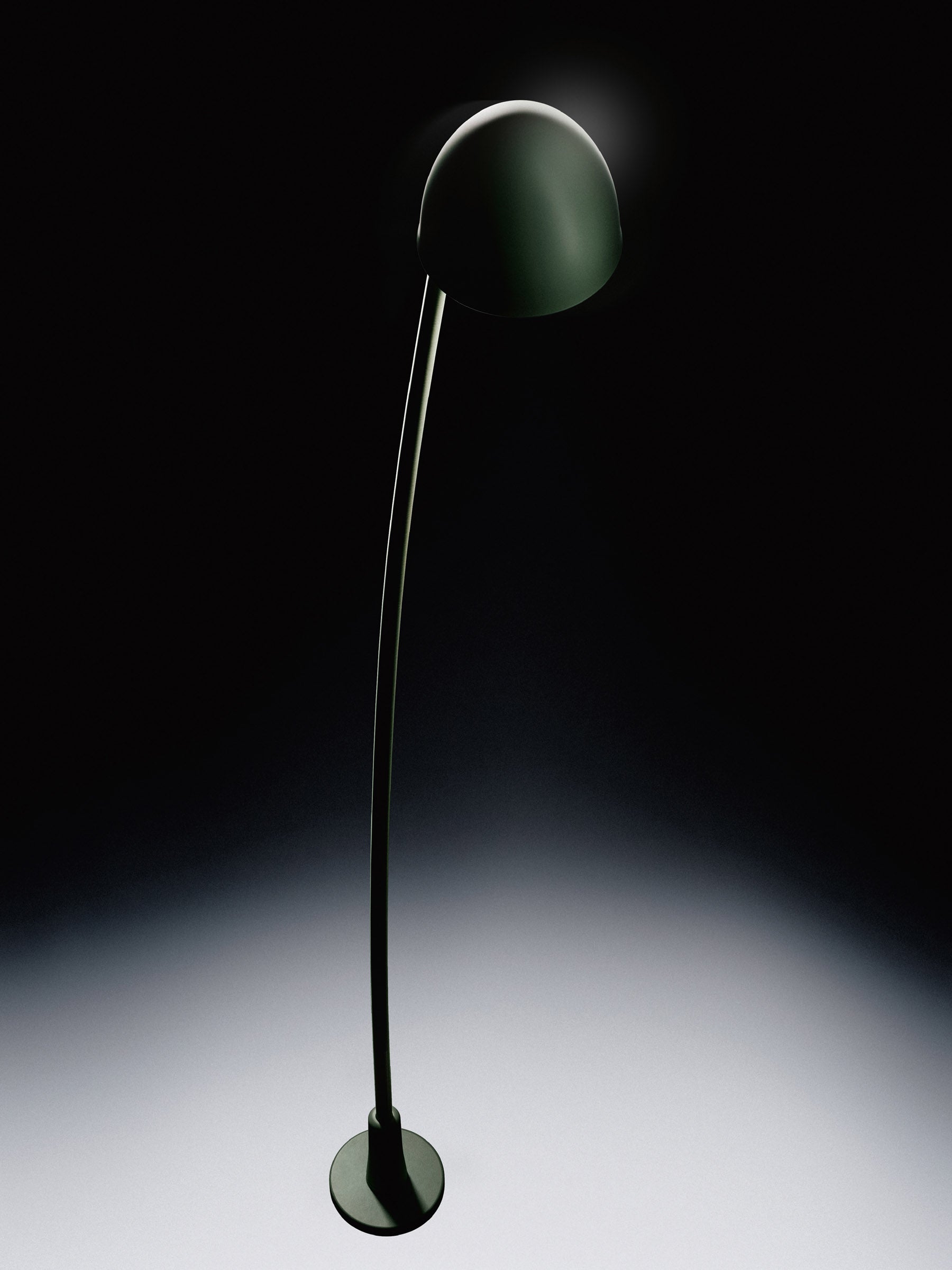 Cioèt Natural Green bollard light with curved stem