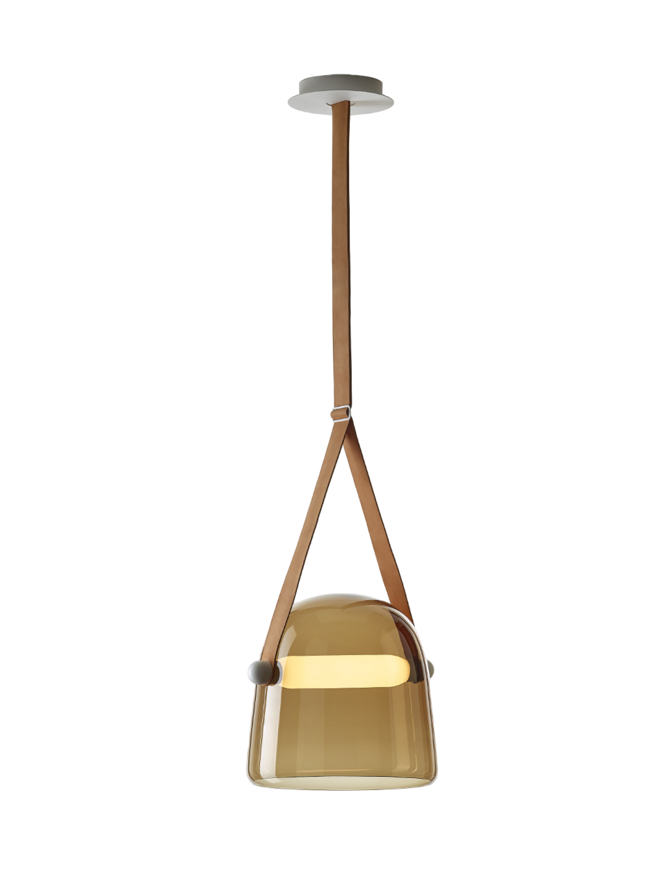 Mona Pendant - Large In Smoke Brown