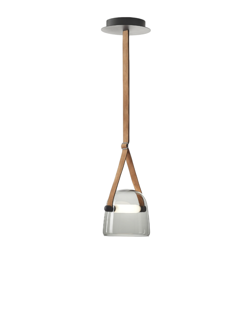 Mona Pendant - Medium In Smoke Grey