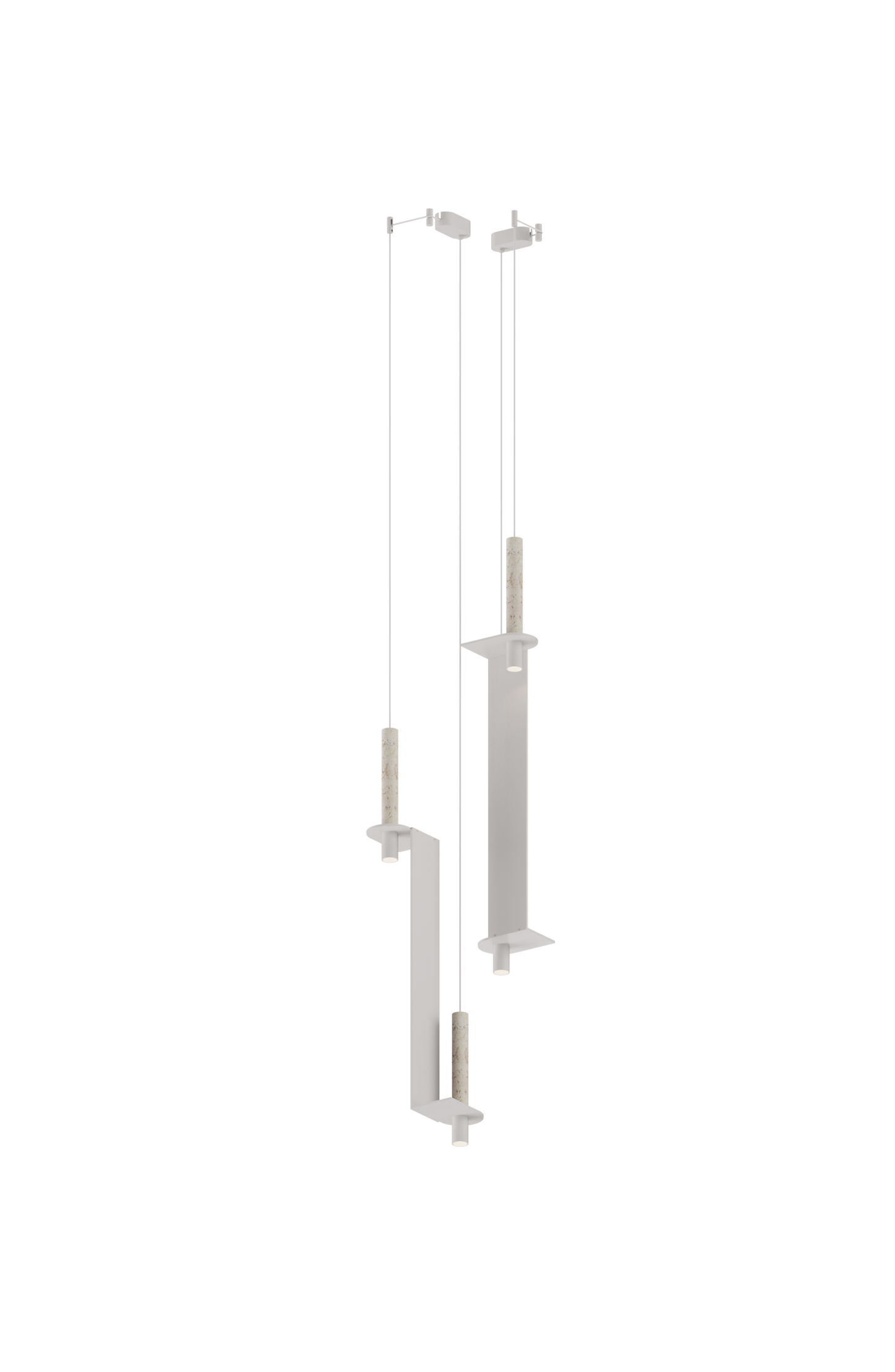 Modern pendant light fixture on a white background