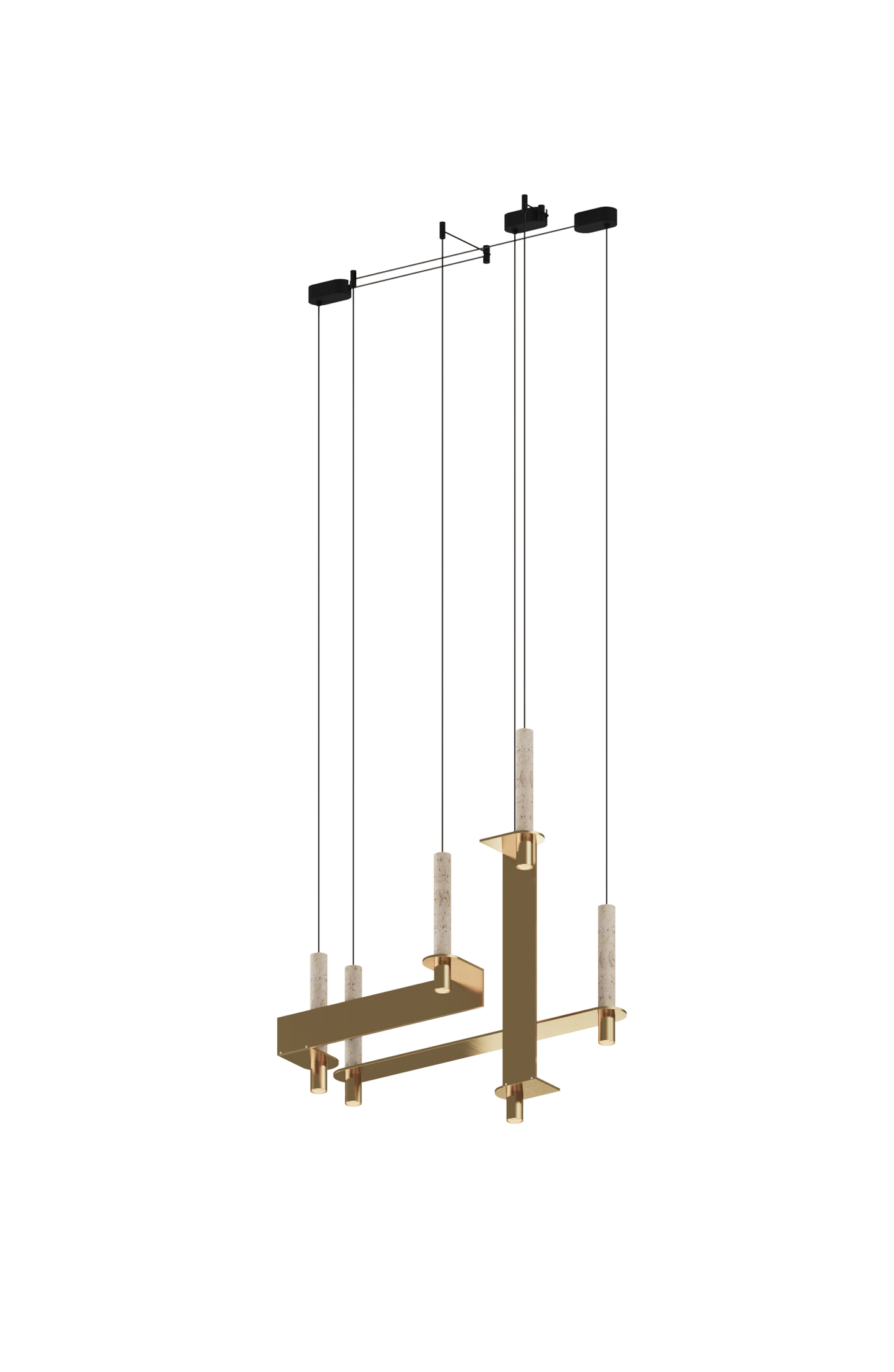 Modern pendant light fixture on a white background