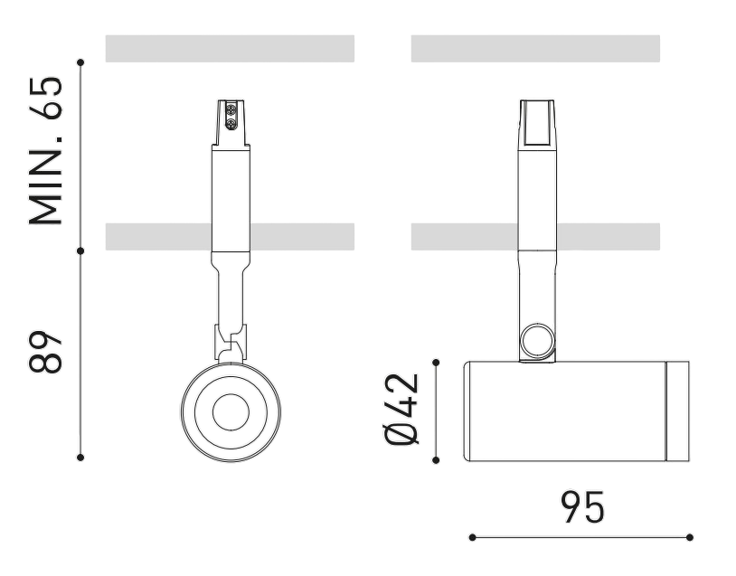 Product specifications for Textured Black / Spot (20°) / 2700K
