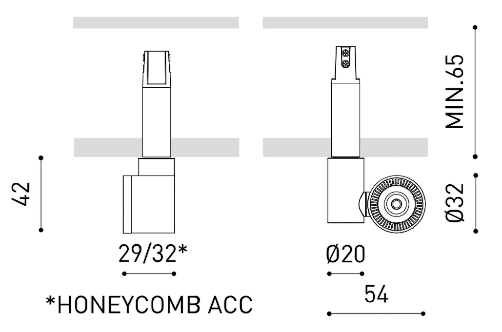 Product specifications for Textured Black / Spot (20°) / 2700K