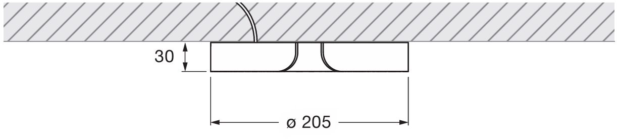 Product specifications for 20 cm / White Cover / Narrow w/ Surface Mount