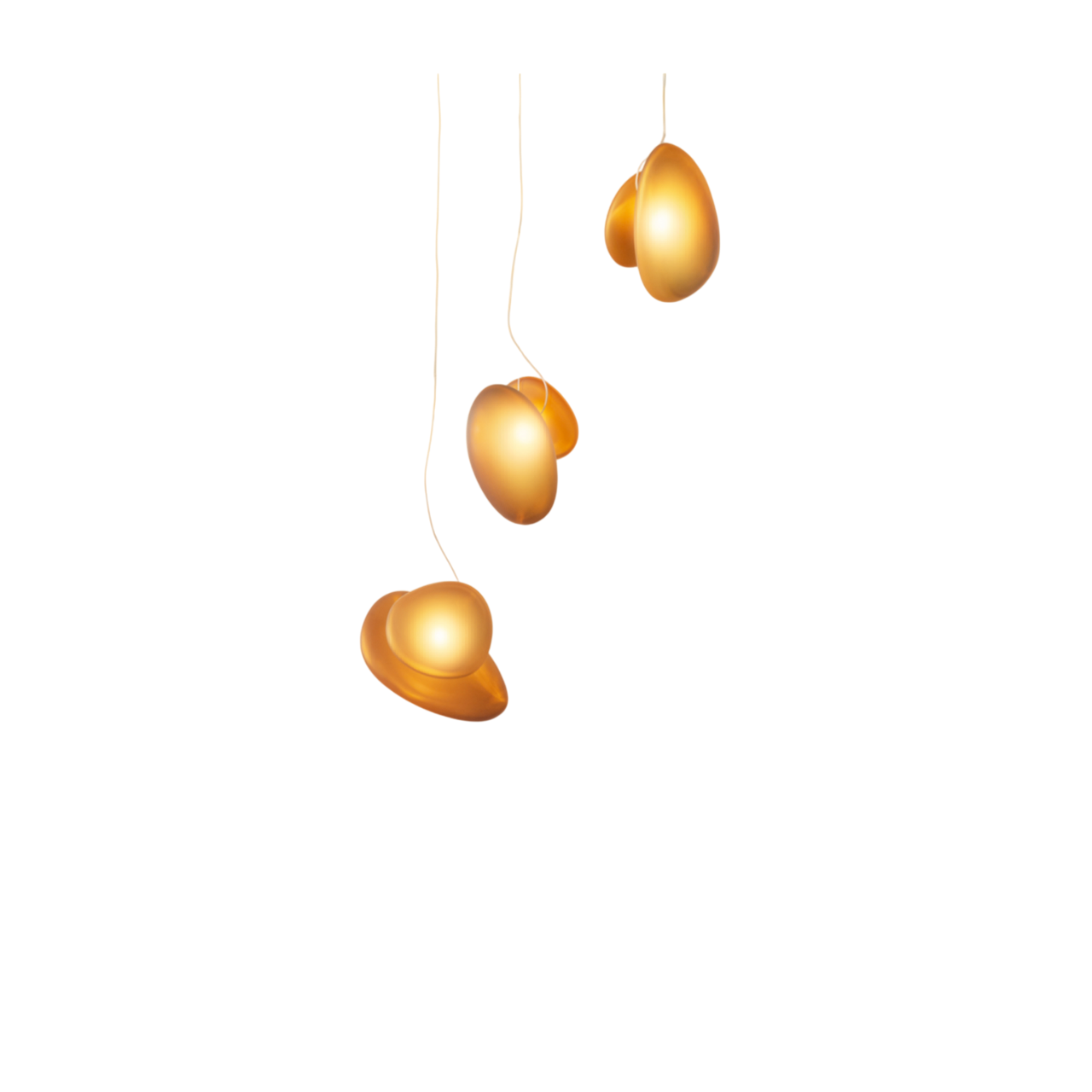 Pebble Chandelier - White Sandtex