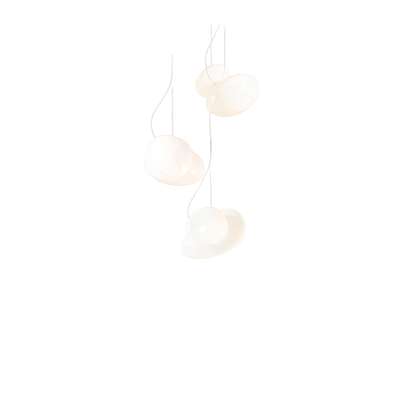 Pebble Chandelier - White Sandtex