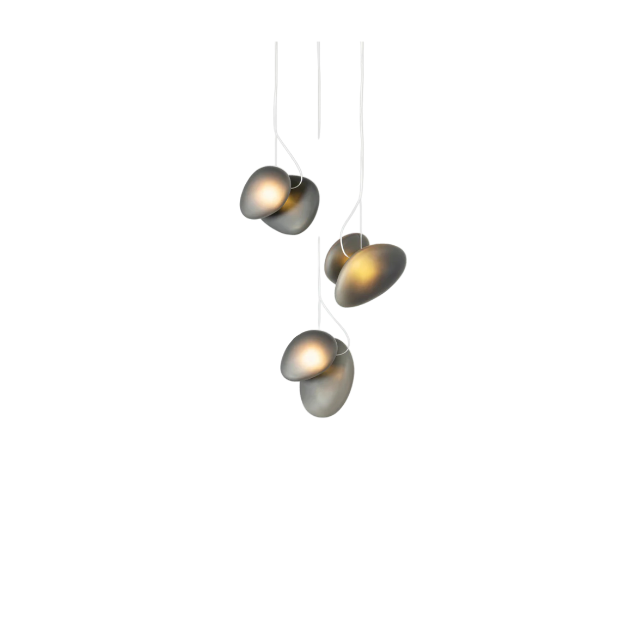 Pebble Chandelier - White Sandtex