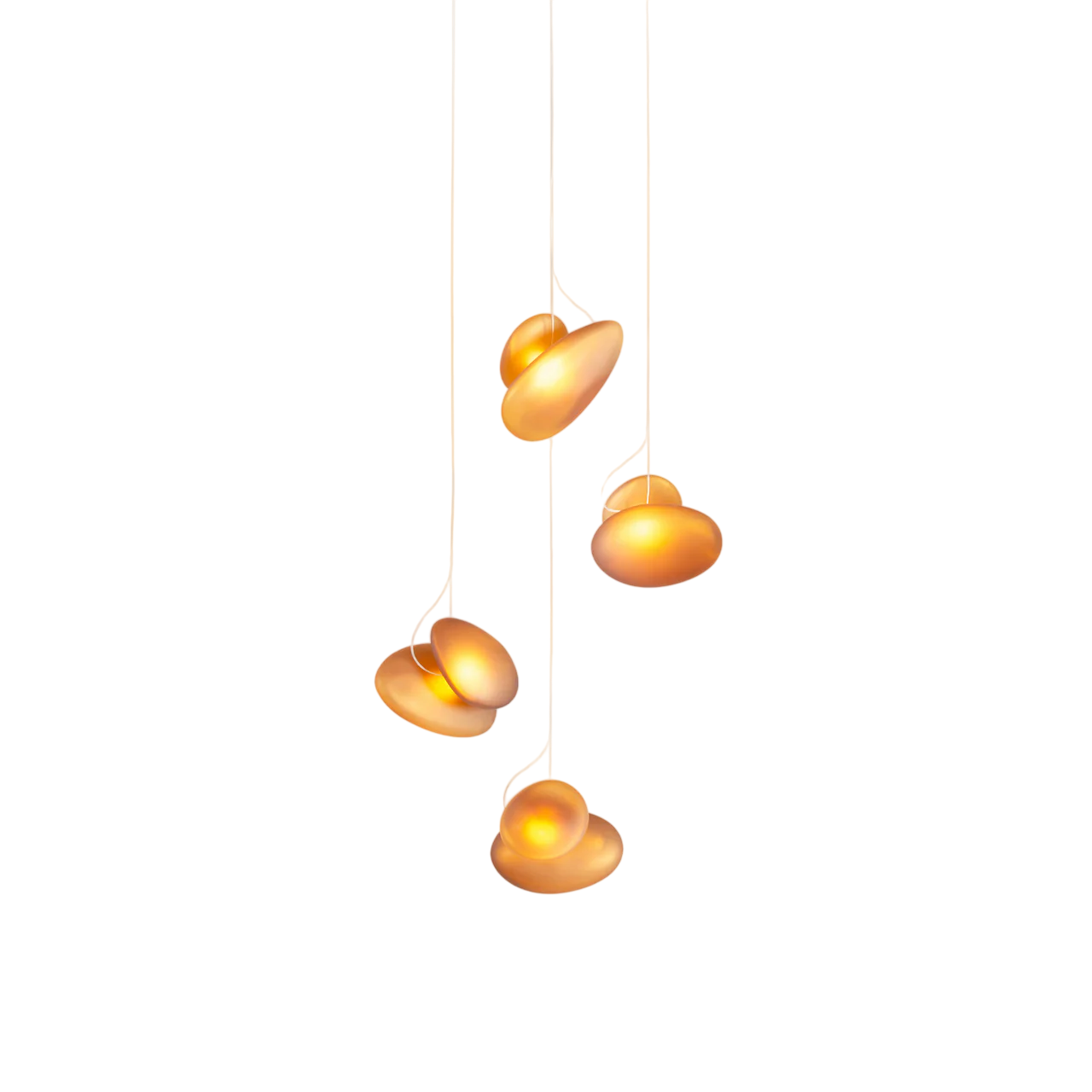 Pebble Chandelier - White Sandtex