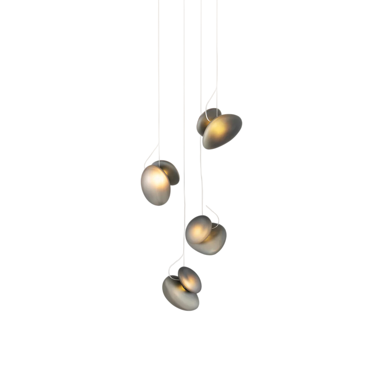 Pebble Chandelier - White Sandtex