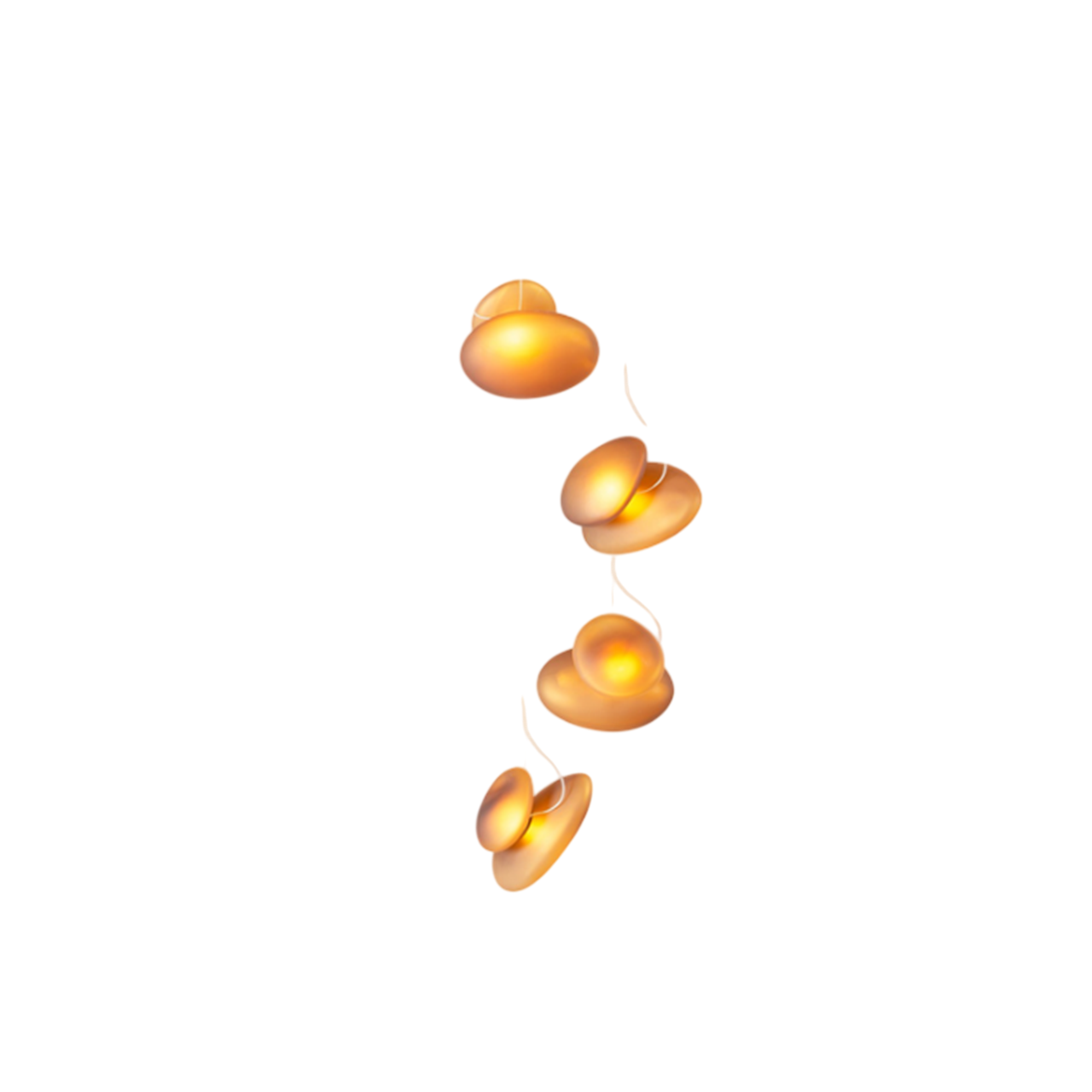 Pebble Chandelier - White Sandtex