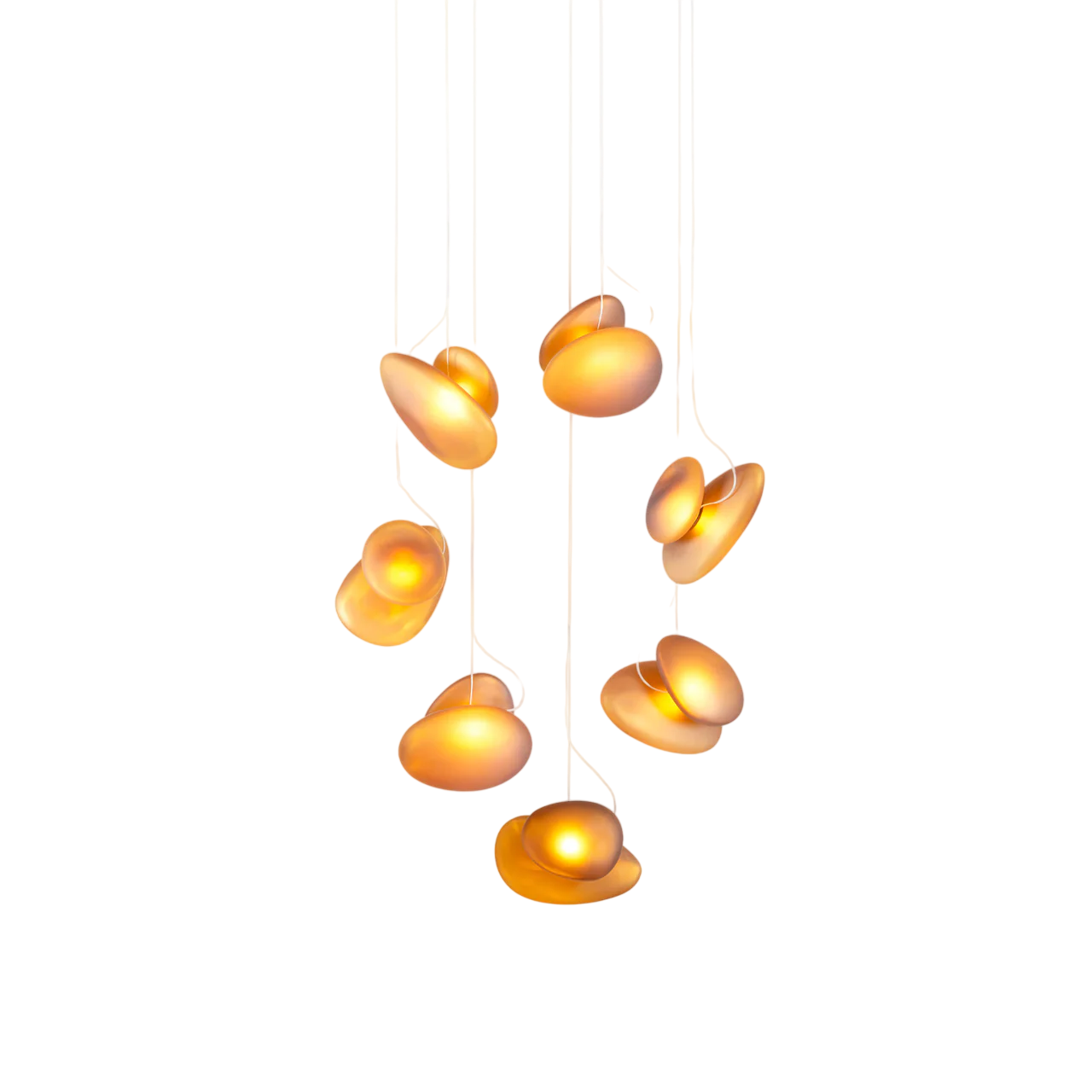 Pebble Chandelier - White Sandtex