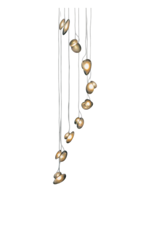 Pebble Chandelier - White Sandtex