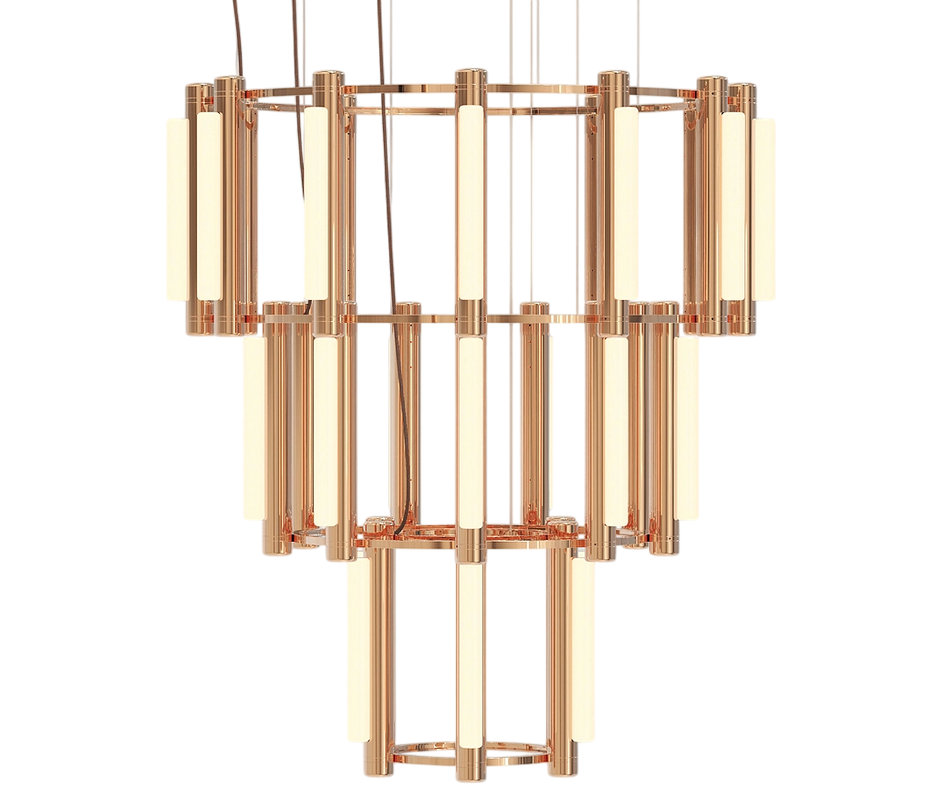 Pipeline Chandelier - Copper