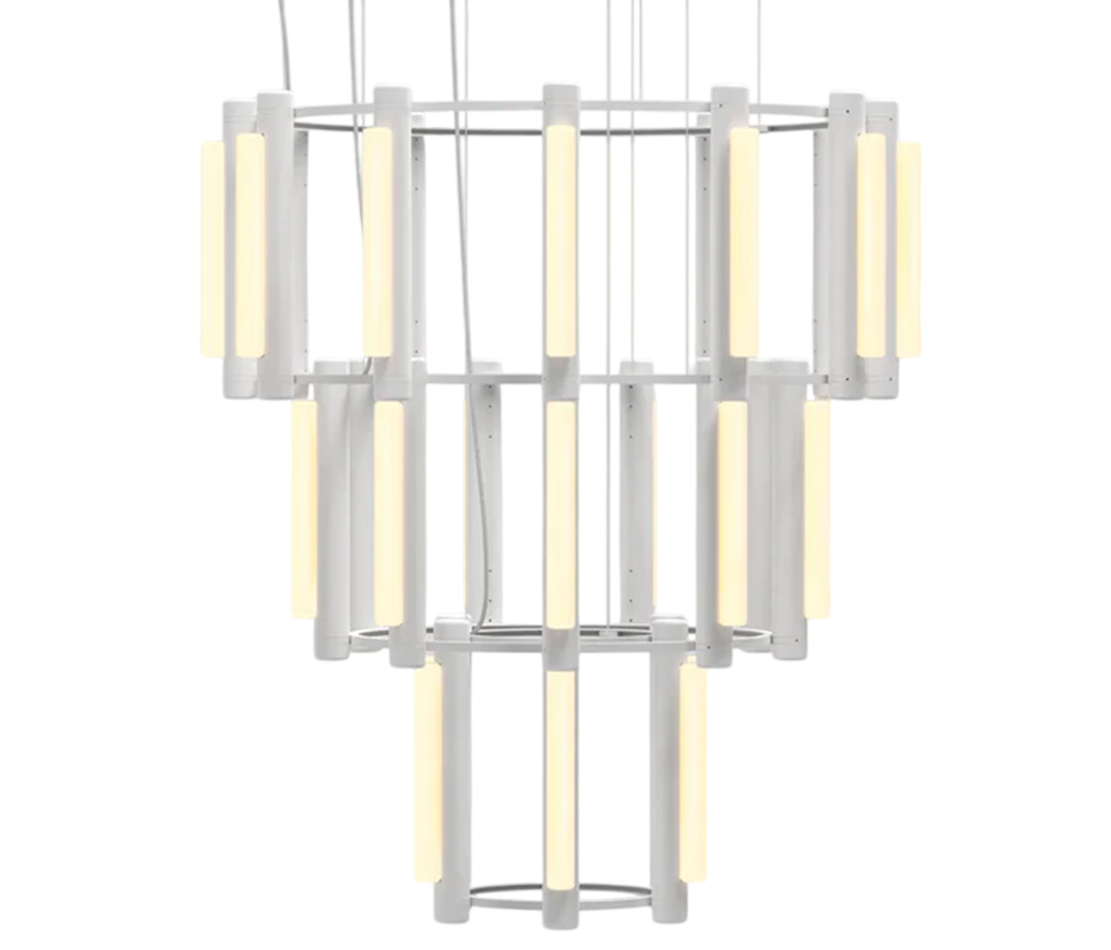 Pipeline Chandelier - White