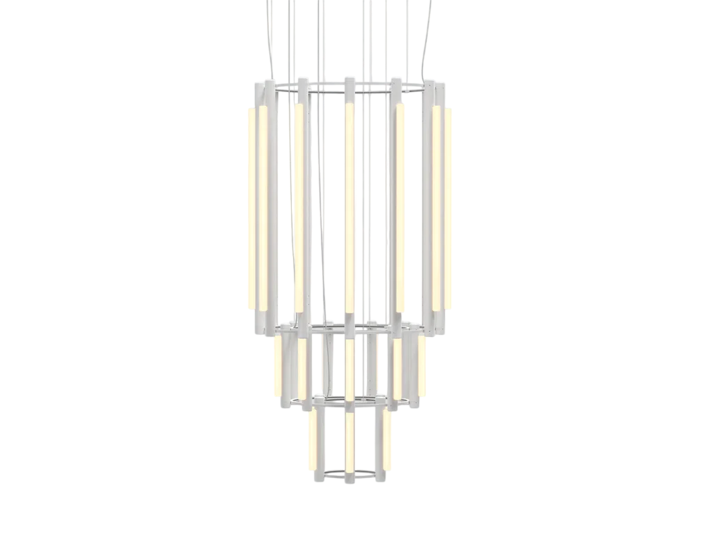 Pipeline Chandelier - White
