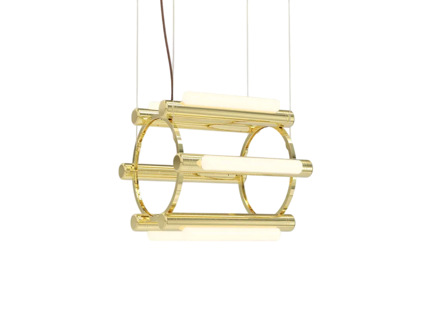 Pipeline Chandelier - Brass