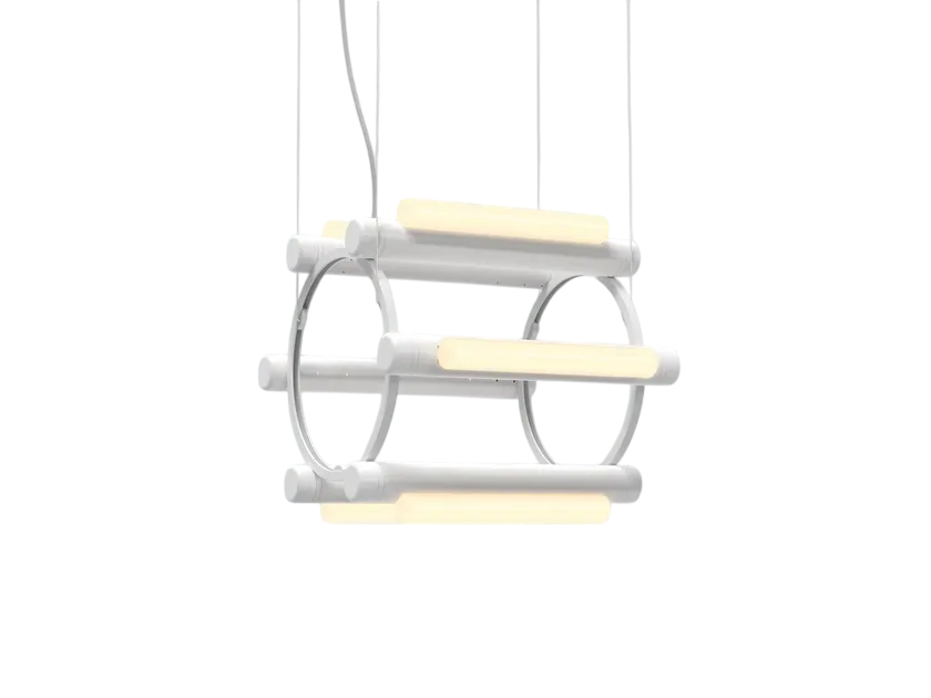 Pipeline Chandelier - White