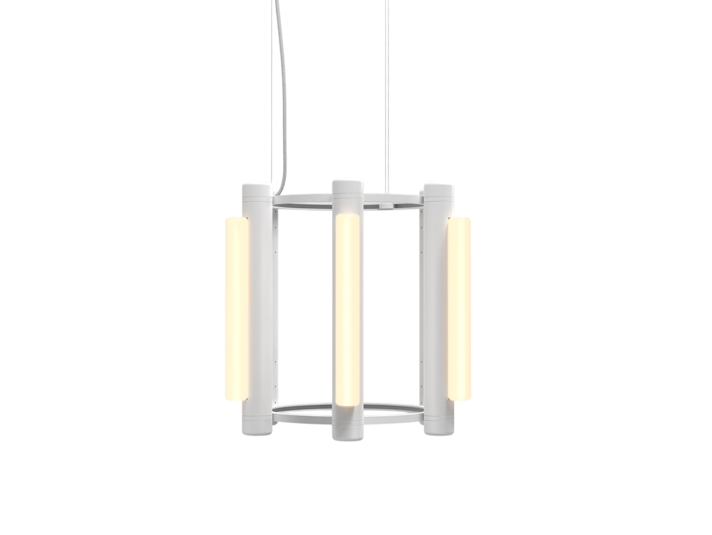 Pipeline Chandelier - White