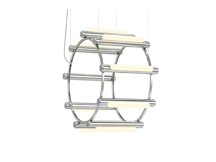 Pipeline Chandelier - Chrome