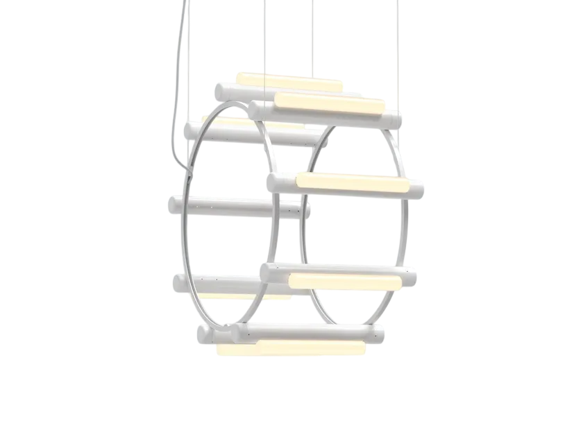 Pipeline Chandelier - White
