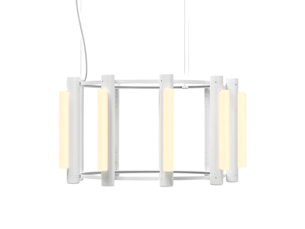 Pipeline Chandelier - White