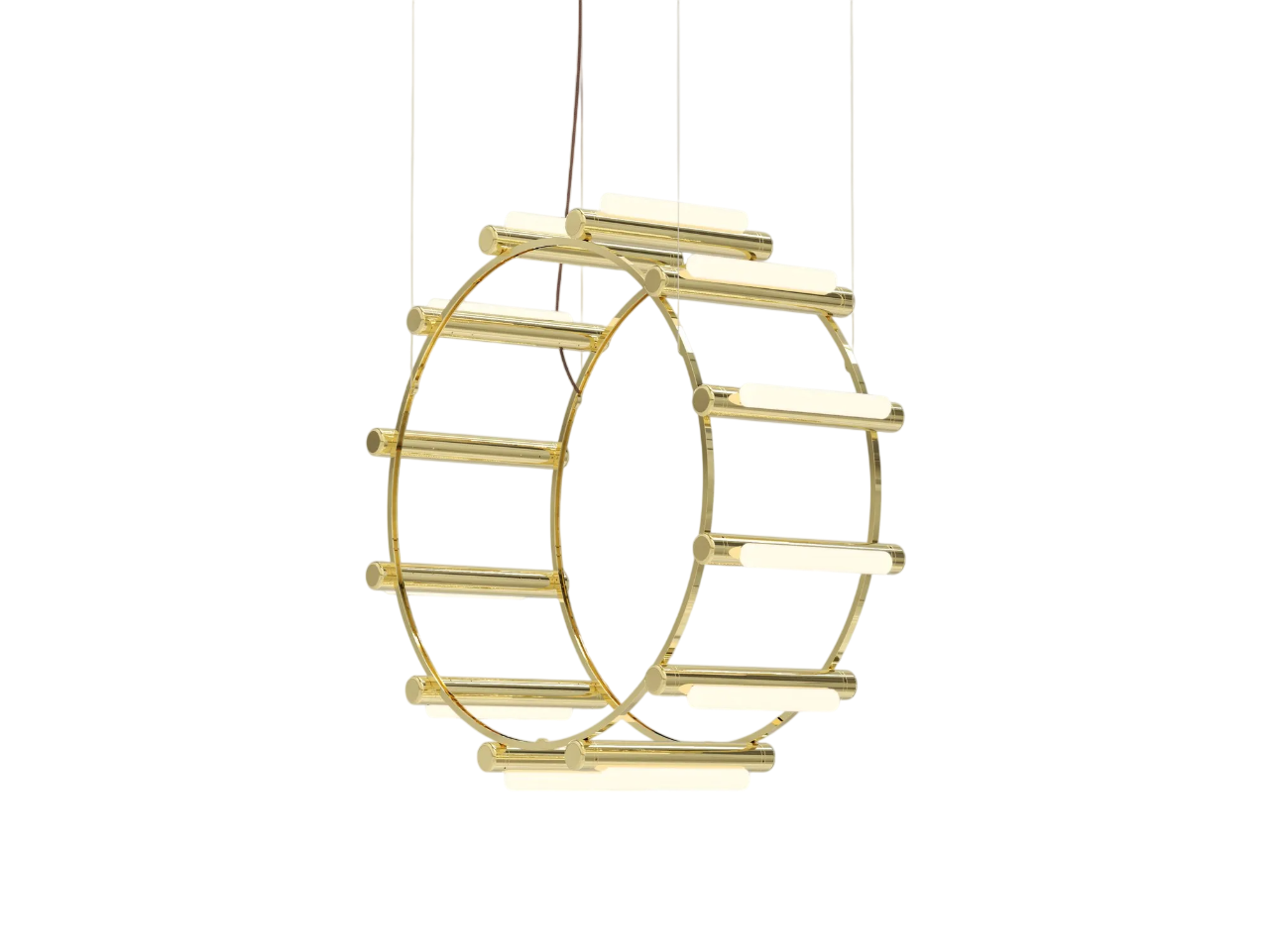 Pipeline Chandelier - Brass