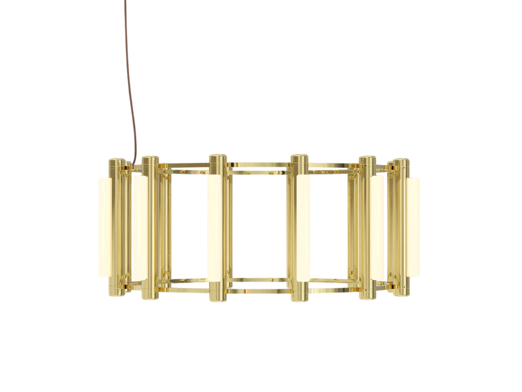 Pipeline Chandelier - Brass