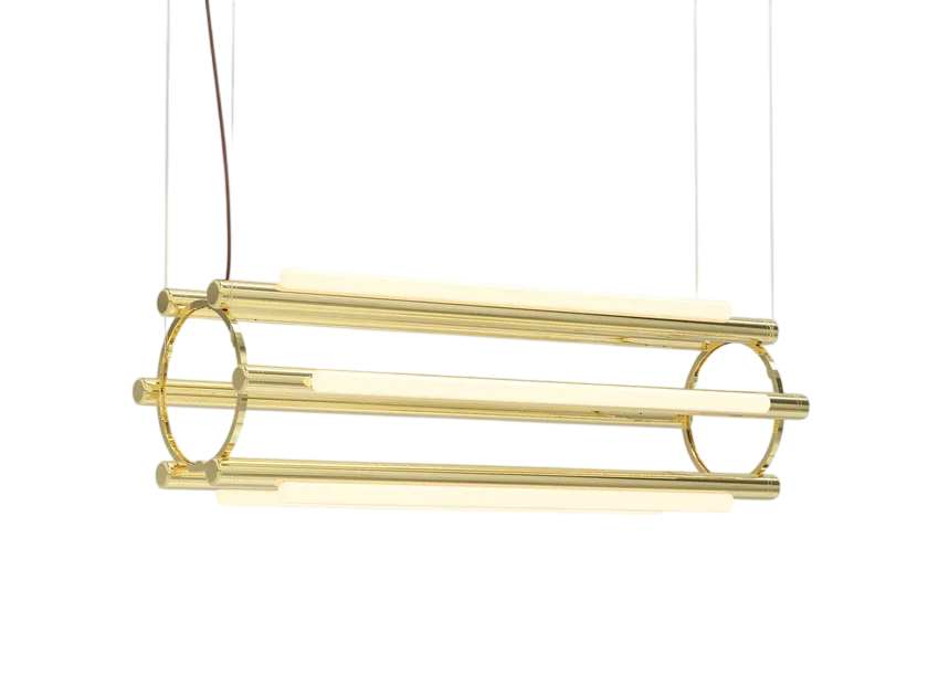 Pipeline Chandelier - Brass