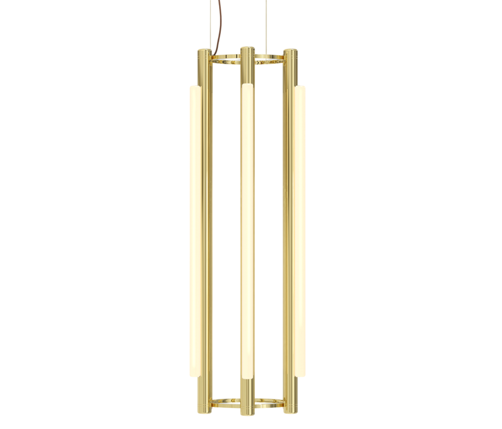 Pipeline Chandelier - Brass