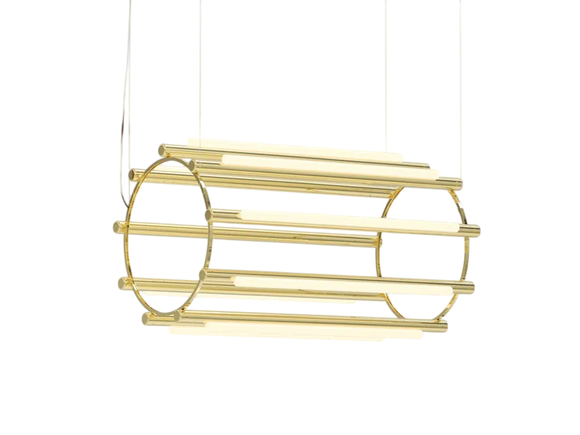 Pipeline Chandelier - Brass